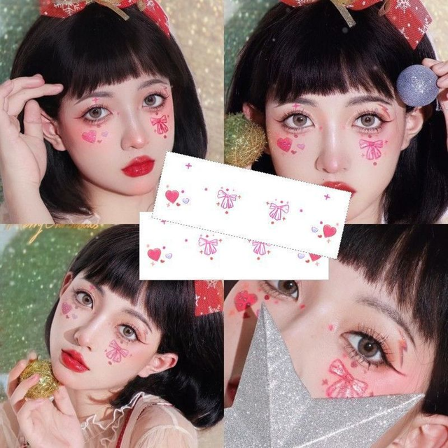 Christmas Waterproof Temporary Tattoo Sticker Cute Face Stickers